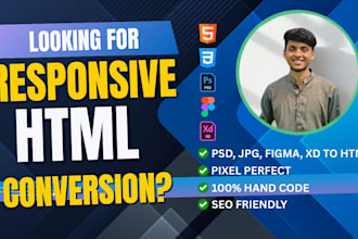do figma, psd to html, responsive html conversion