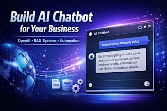 build ai chatbot, rag system and openai integration