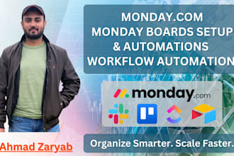 setup workflow project management in monday, clickup, trello, slack and airtable