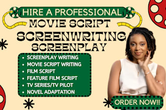 write screenplay movie script feature film script screenwriting tv series