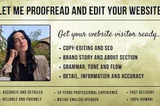 proofread and edit your website