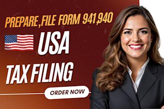 prepare and file US nec 1099 misc, w2, 940, 941, 1042s payroll tax