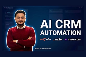 build CRM automation using n8n, zapier or make