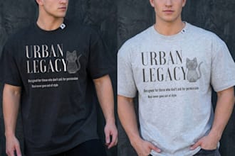 crearé diseños de tipografia minimalista para camisetas