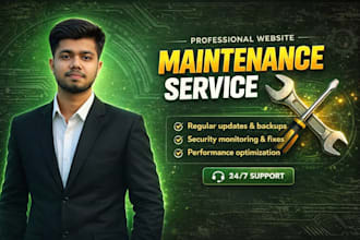 provide monthly website maintenance and technical support