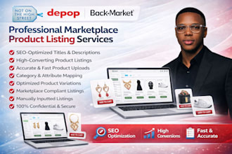 list standout your products on back market, not on the high street and depop