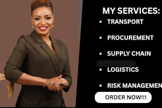 write on transport, procurement, supply chain, logistics and  risk management