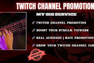 promote your twitch channel and grow your viewers