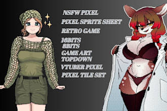 pixel art game art sprite sheet pixel animation 8bits 16bits pixel art potrait