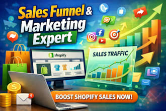 shopify dropshipping marketing store sales funnel setup tik tok shop for sales