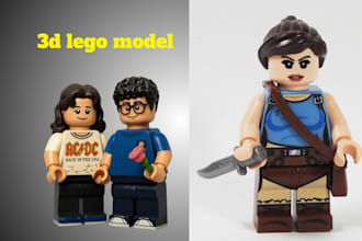 create 3d lego animation, 3d minifigures, 3d lego character, 3d lego stop motion