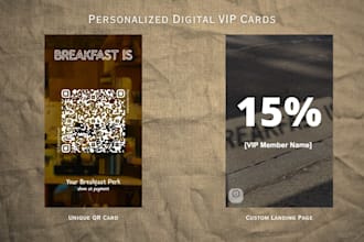 design professional VIP qr code posters and digital cards