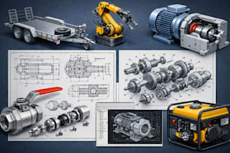 design truck trailers and towing equipment 3d modeling and technical drawing