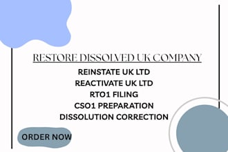 reinstate, restore, reactivate,activate dissolved uk ltd,rt01,UK limited company