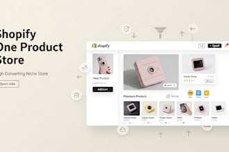 build shopify one product store or niche store for high conversions