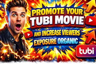 promote your tubi movie and increase viewers  exposure organic