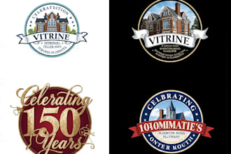 design beautiful celebration logo within new concepts