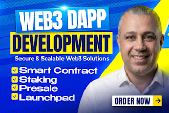 defi smart contract blockchain developer web3 dex dapp staking presale launchpad