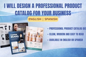 design a professional product catalog or brochure