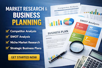 market research competitor analysis swot analysis business plan niche research