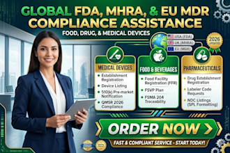 provide fda registration and compliance for food, drug, and medical devices