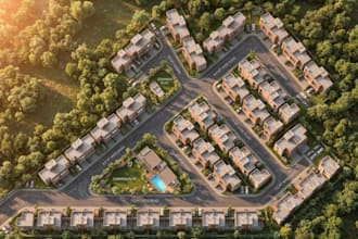 create realistic 3d site plan, masterplan and landscape rendering