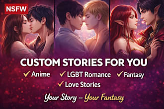 write custom nsfw fanfiction, anime romance manga or fantasy stories