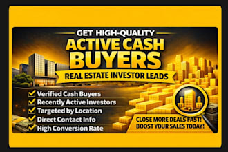 provide real estate leads for active cash buyers with skip tracing