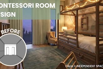 design a montessori kids room for independence and calm