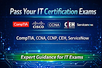 help you pass comptia, ccna, ccnp, ceh and servicenow certifications