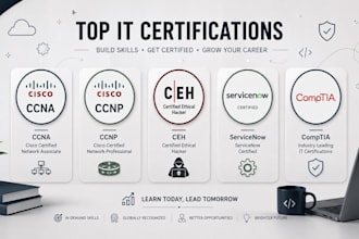 help you pass comptia, ccna, ccnp, ceh and servicenow certifications