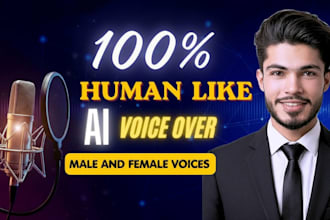 do realistic ai voice over in male and female voice