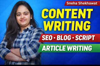 write professional youtube scripts and web content writing