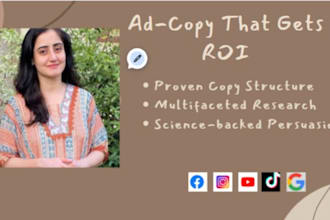 create high ROI ad copy for facebook and google ads