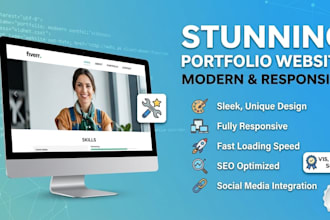 build a responsive portfolio website with modern UI UX