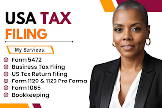 prepare and efile your irs form 1065, 1120, 5472, fbar 1040 US tax return