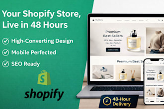 design launch your high converting shopify store in 48 hours