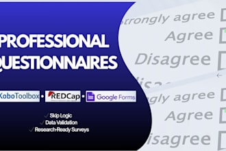 design redcap, kobotoolbox, or google forms questionnaires