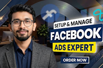 setup and manage facebook ads advertising marketing campaign, meta ads