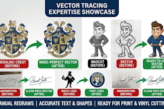 convert your raster image to vector and provide cdr or ai files