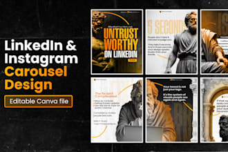 design editable linkedin and instagram carousels