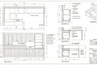 create autocad shop drawings for commercial casework and millwork