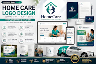 home care leads home care logo design landing page design flyer brochure design