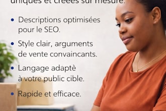 je vais décrire vos produits