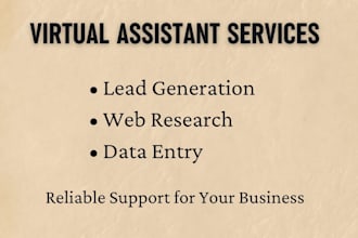 be your virtual assistant for lead generation and research