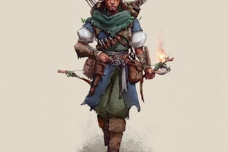 draw a fantasy character for dnd, pathfinder, etc