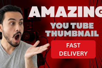 design amazing and eye caching you tube thumbnails in high ctr