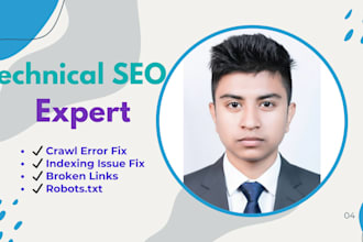 fix technical SEO issues, crawl errors, and indexing problems