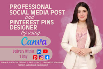 design canva social media posts and pinterest pins
