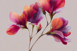 draw an illustration in traditional watercolor